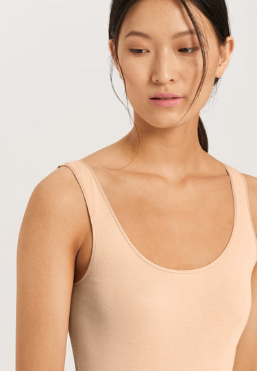 71604 Cotton Seamless Round Neck Tank - 274 Beige